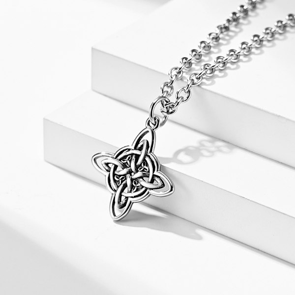 Vintage Celtic Knot -kaulakoru, ruostumaton teräs, ikuisen rakkauden solki