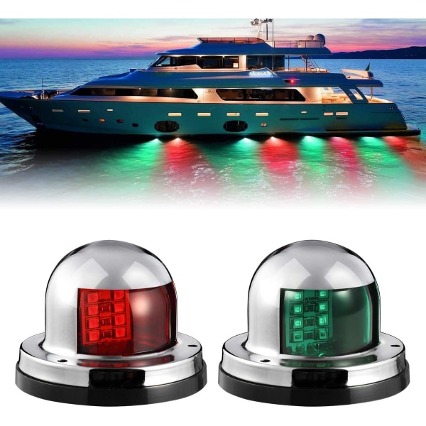 2 ST 12V Marine Båt Yacht Light LED Bow Navigation Lights