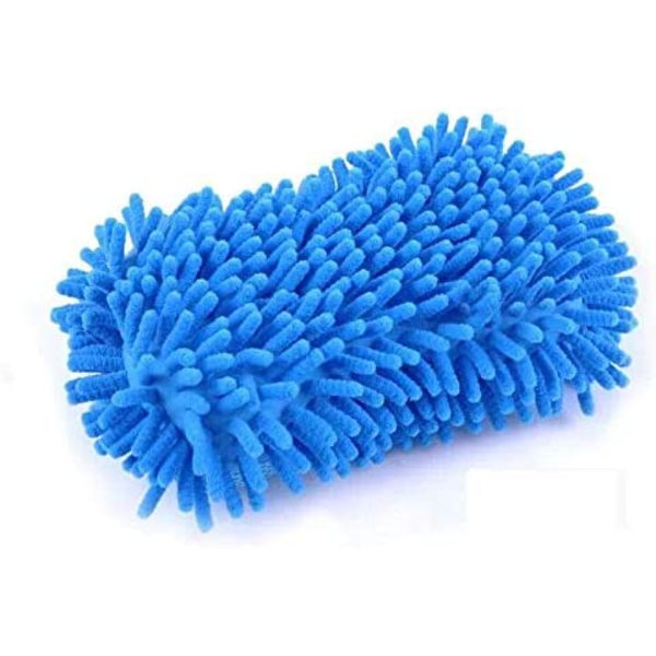 Stor mikrofiber bilvaskemitt (grønn) med innebygd håndstropp