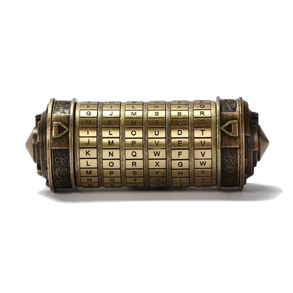 Cryptex Da Vinci-koden Mini Cryptex Lås Pusselboxar med Hemligt (Brons)