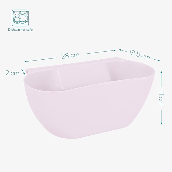 2 (Pinkki + Valkoinen) keittiön jäteastiaa - pöytäjätteiden keräysastia