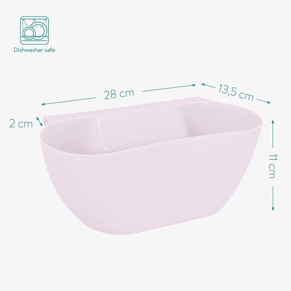 2 (rosa + vit) köksavfallssamlingskoppar - bordsavfallssamlare