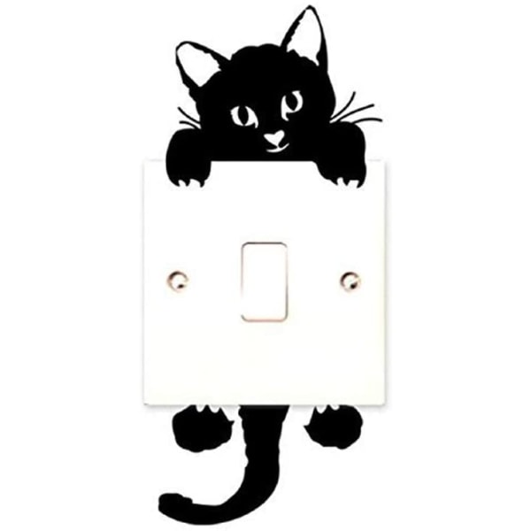 Switch Cat Vægklistermærker Lyskontakt Decor Decals