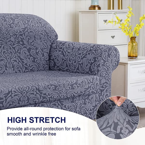 Sofaovertrekk Sofaovertrekk 2-delt Jacquard Damask Slipcovers fo