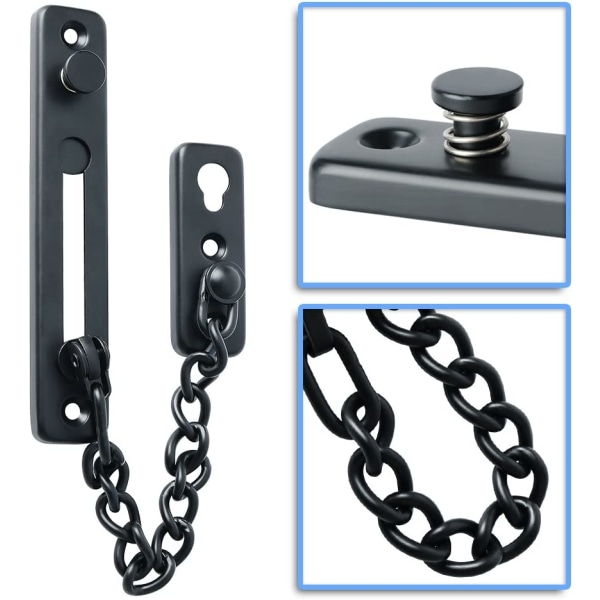 Security Door Chain Narrow Door Limiter Spring Loaded Anti-Theft