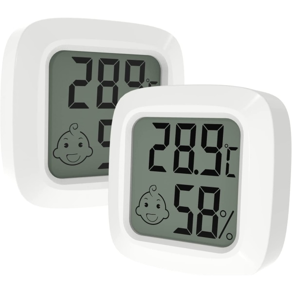 2 stk innendørs termometer, lite digitalt hygrometer med høy nøyaktighet