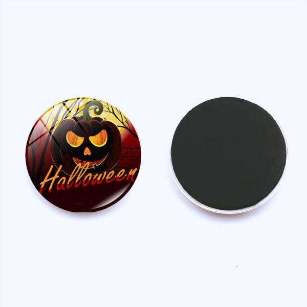 12 st vackra Halloween-kylskåpsmagneter i glas