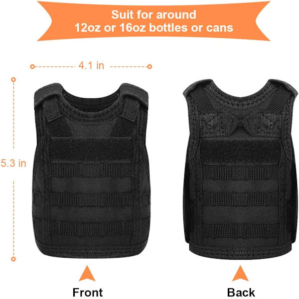 2 stk. Taktiske Mini Ølveste, Molle Øljakke Camouflage Be