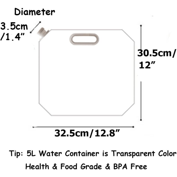 Sammenleggbar nødbeholderpose, frysbar, BPA Fr