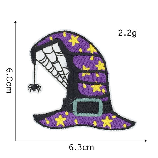 Halloween hekseflaggermus brodert merke
