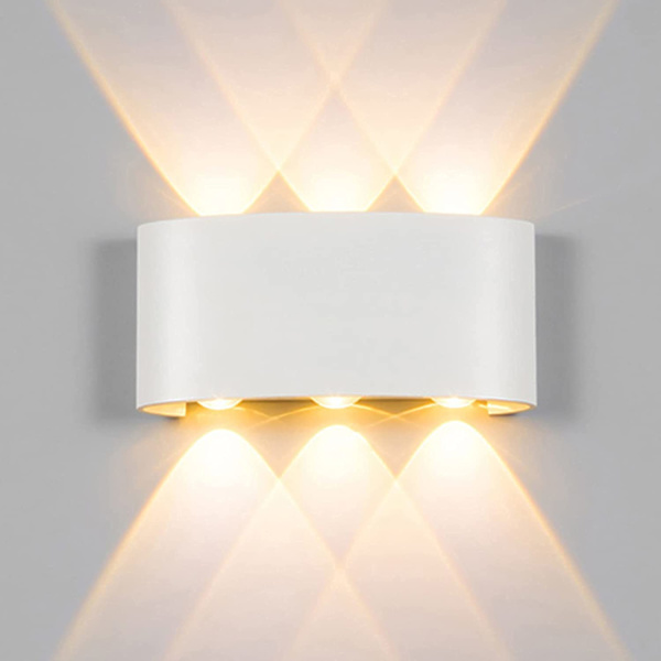 18W 6LEDs Udendørs Væglampe, IP65 Vandtæt, Moderne Design