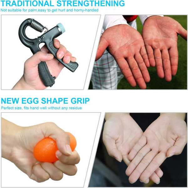 Stressipallot aikuisille ja lapsille (4 pakkaus), Hand Grip Strength Tr