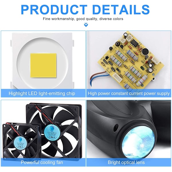 Led dobbelthodet diskolys farge DJ festlys prosjekt
