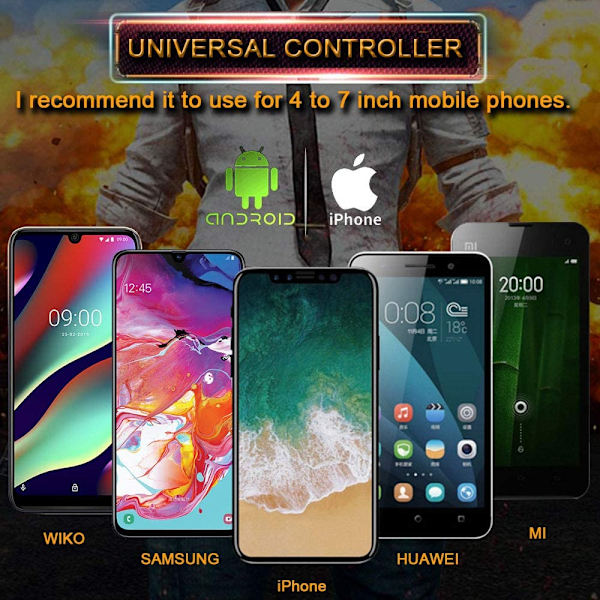 PUBG Mobile Controller Smartphone Triggers L1R1 Skjut och sikta Ph