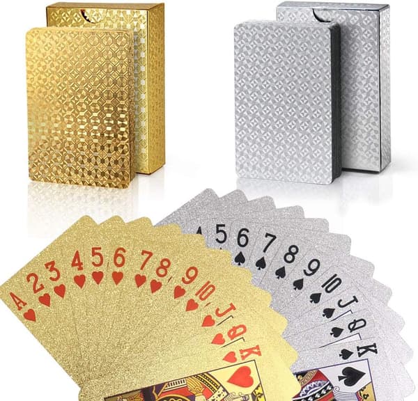 2 Lekar Spelkortslekar, 1 Guld + 1 Silver