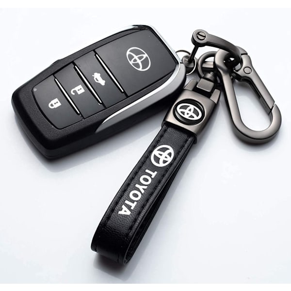 Læder Bilnøgle Fob Bilnøglering med Logo, Tilbehør/Udskiftning til
