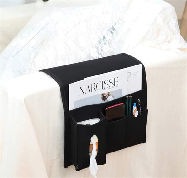 Armlenestol Armrest Organizer med Hook & Loop Strip Sengeside Hængende