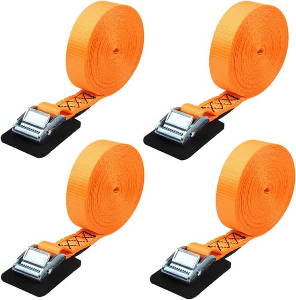(4-pak) Robust 2,5 cm * 6,1 m Spændebånd Lastebånd Cargo Tie