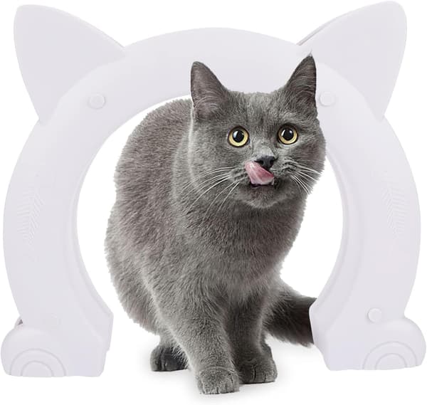Katte- og hundedørhull (hvit)