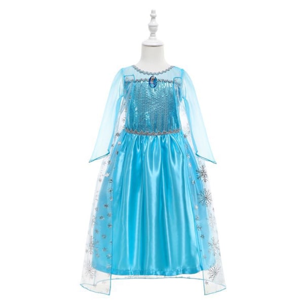 Barneprinsesse Elsa-kjole, prinsessekostume med prinsessekrone