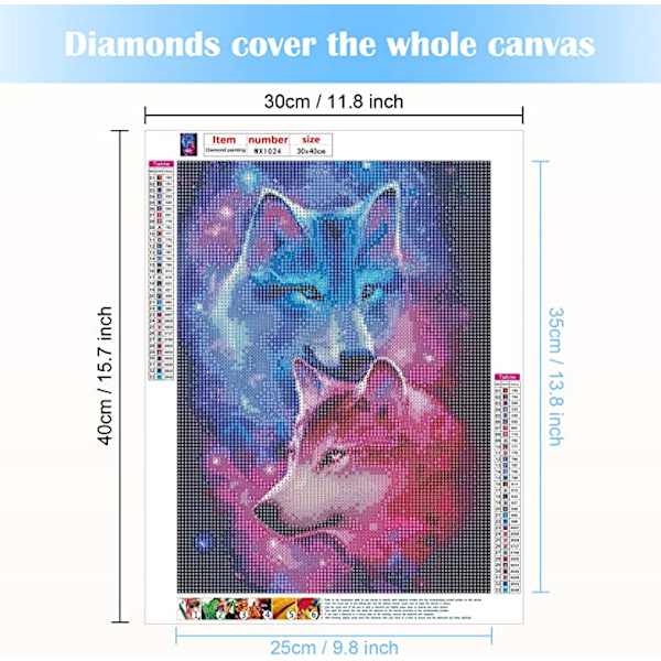 5D Diamantmålning Vargar 5D Diamantmålning Diamantbroderi