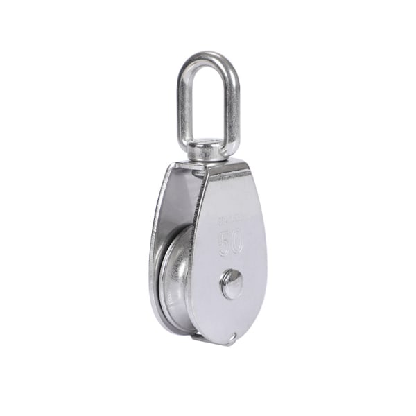 (M15 35kg)1st M15 Silver Single Pulley Block 304 Stainless Stee