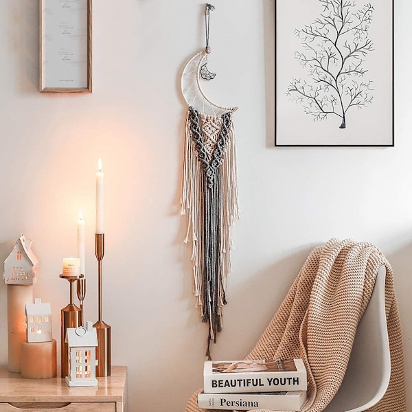 Bohemisk chic macramé väggbonad handvävd Cotto