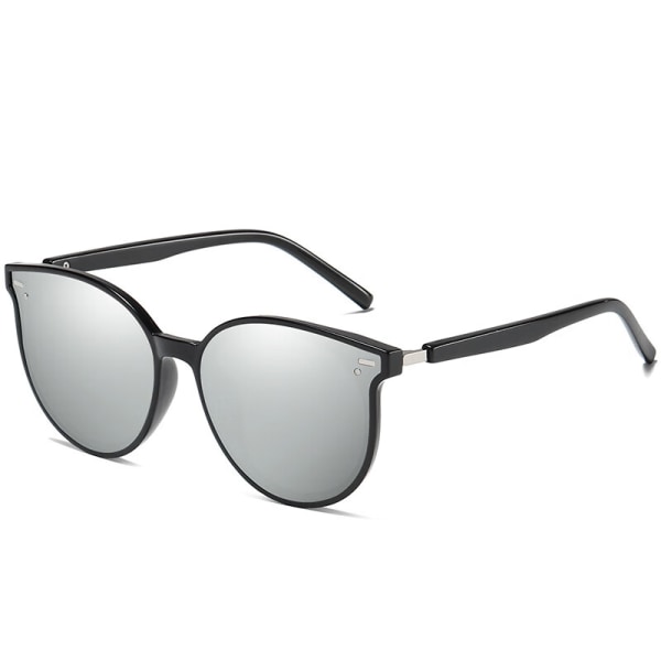 1 stk svarte runde solbriller for kvinner Mote ny modell