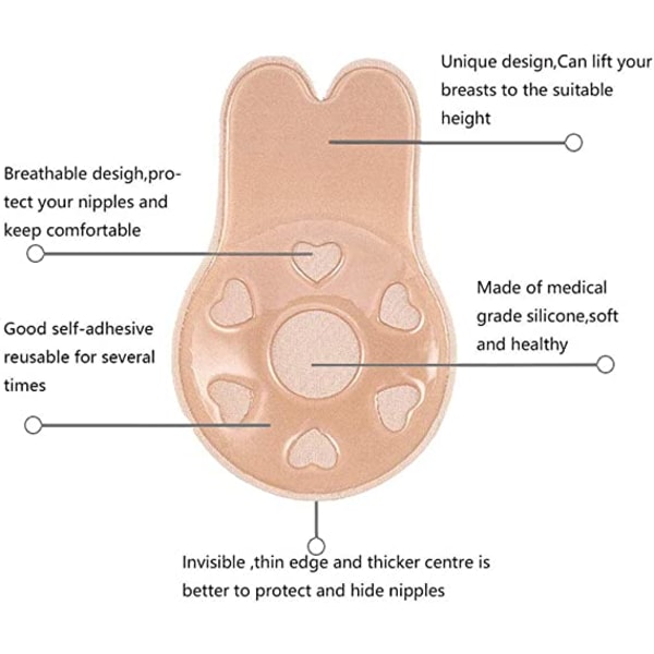 9,5 cm:n itseliimautuva rintaliivi, olkaimeton, selkämyksellinen push-up-rintaliivi, näkymätön rintaliivi