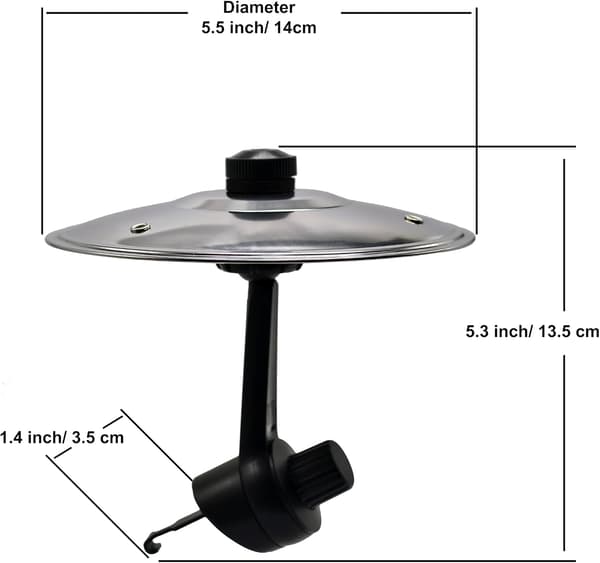 Bil Cymbal Luftventil Mini Trum Crash Cymbal För Bilventil (Silver)
