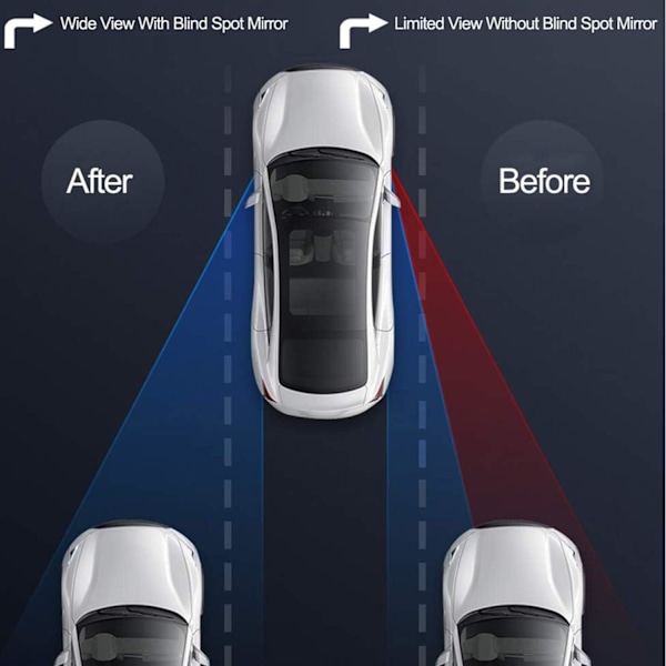 Blind Spot Mirror, Car Mirror, 2PCS Wide Angle Adjustable for Van