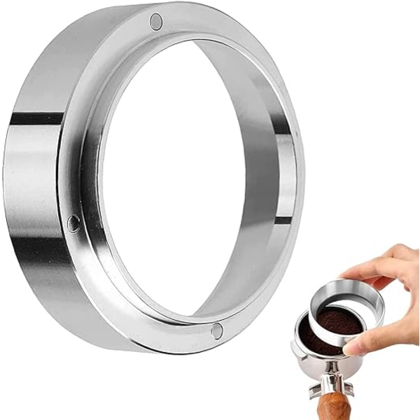 53mm Kaffe Pulver Ring - Dosering Ring - Magnetisk Kaffe Dosering Ring, Egnet for Kaffemaskiner og er et Uunnværlig Verktøy for Håndbrygget Kaffe