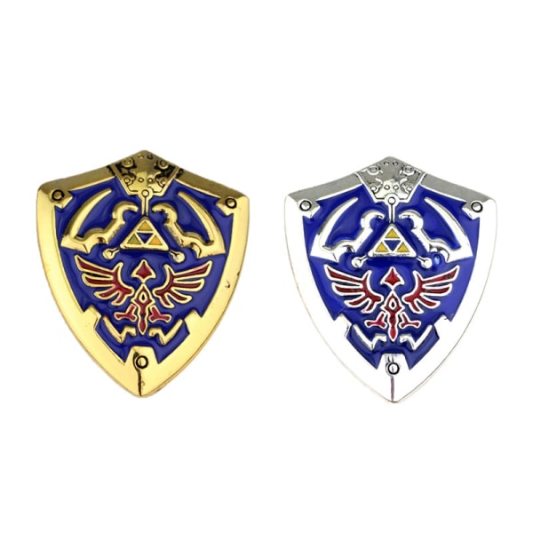 Pin - Hylian Shield Pin - Rintaneula - Hylian Shield, 2 kpl hopeaa ja