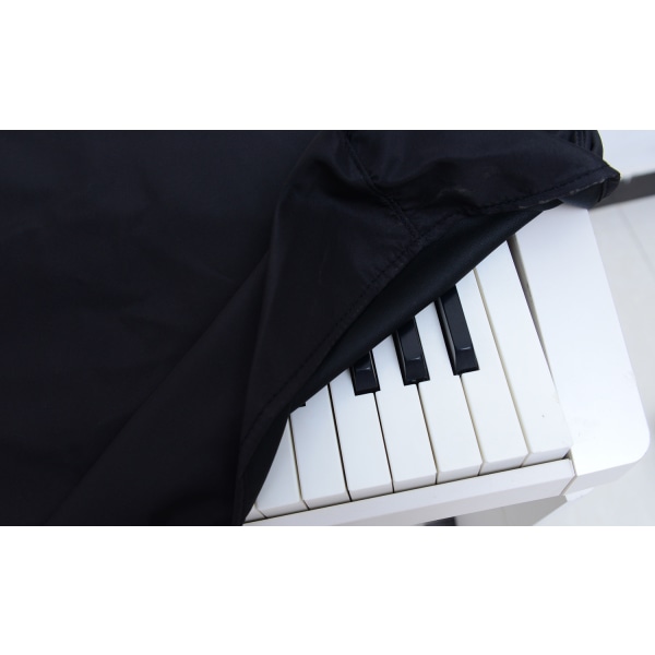 Piano keyboard cover (svart, for 61 tangenter), strekkbar kompositt