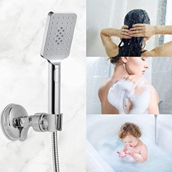 Brusehovedholder, aftagelig bruseholder med 360° rotation,