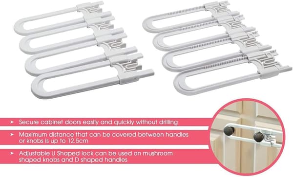 4-pack barnsäkra skåplås för baby safe köksskåp