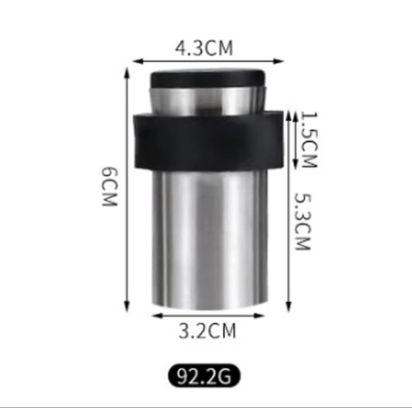 Golv dörrstopp 6cm Rostfritt stål Dörrstopp Dörrstopp
