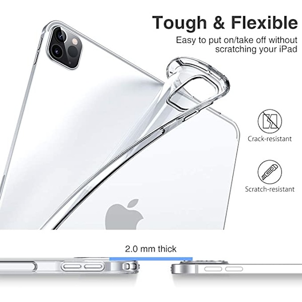 ESR Beskyttende Etui for iPad Pro 12.9 2020/2018, TPU Bak, Slank C