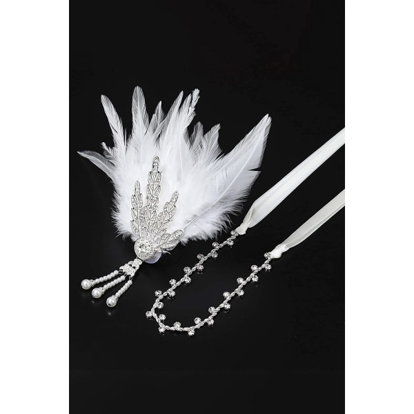 Feather Pandebånd Årgang 20 Gatsby Crown Feather Accessories Gatsby