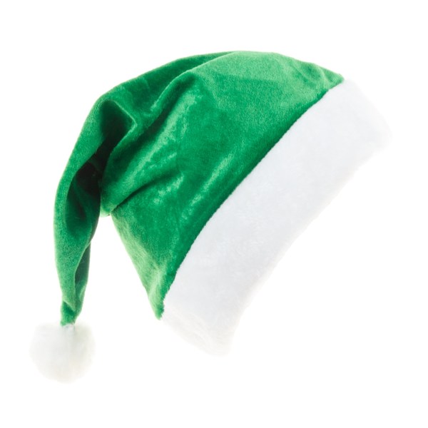Vert chapeau de Noël velours d’ adultes enfants fête de fête