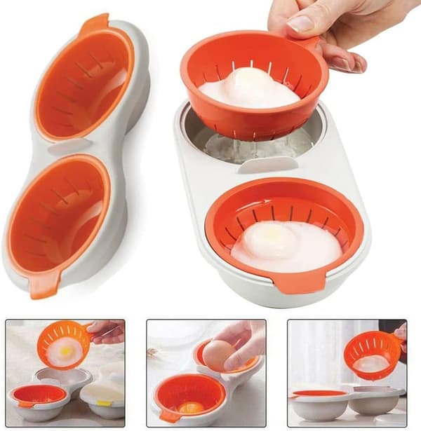 Egg Oppbevaringsboks - 2 Rom (oransje)