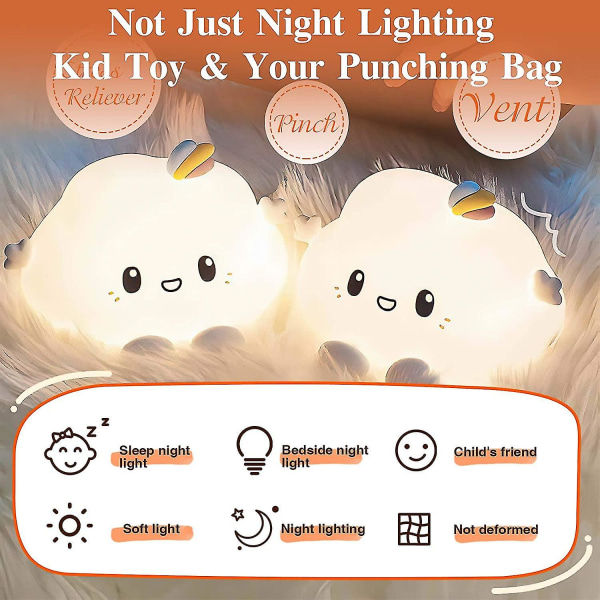 Led Nattlampa Barn Sänglampa Baby Portabel USB Laddning
