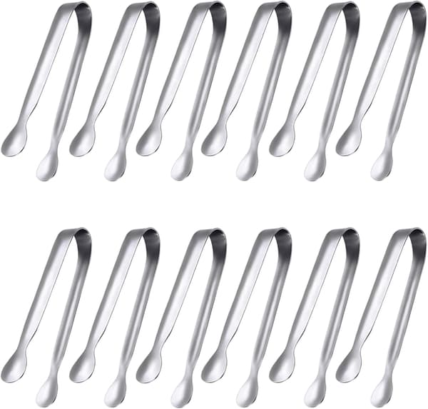 12-pack Mini Kökstänger i Rostfritt Stål, 10 cm - Silver