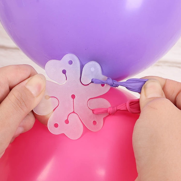 50 blomsterformede klipsholdere, dobbelt ballonform klips doub