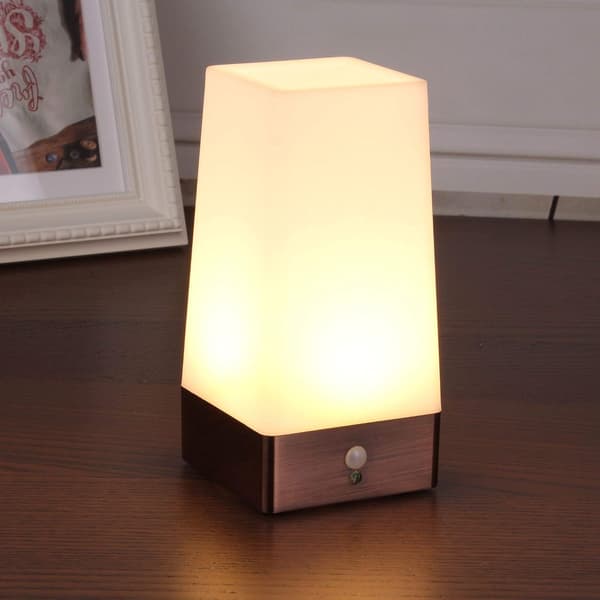 Bordlampe, retro LED-nattlys, sengelampe med lyssensor