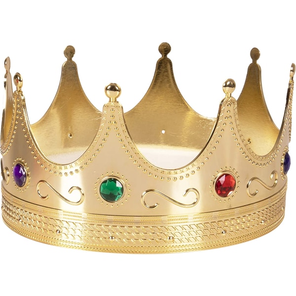 Dronning/Kongekrone til voksne eller børn - Festhatte i plastik fo