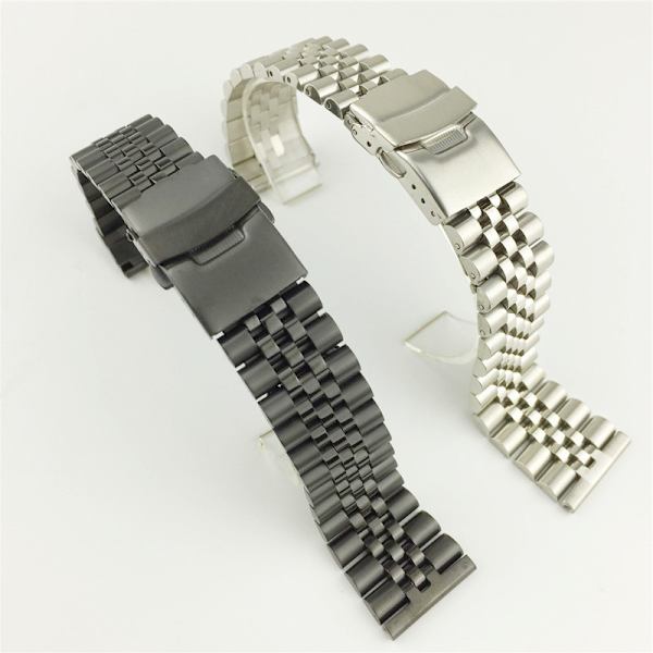 24mm Silver Rostfritt Stål Klockarmband 4 Färg Metall Mesh Armband