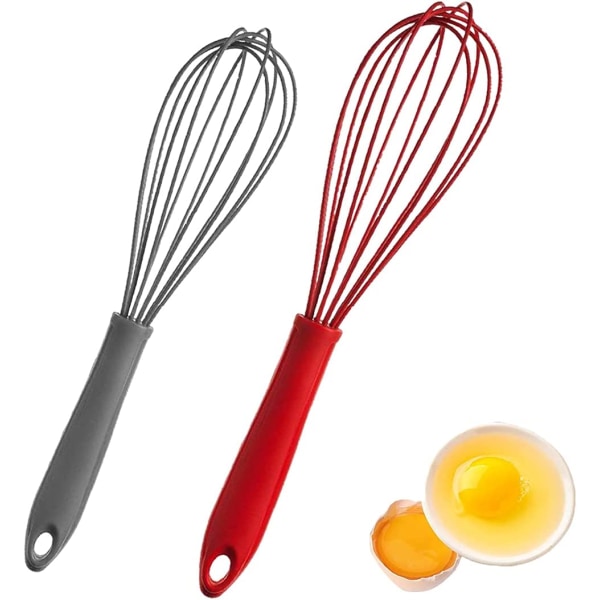 Set of 2 Silicone Whisk, Silicone Stirrer, Manual Whisk, Used in