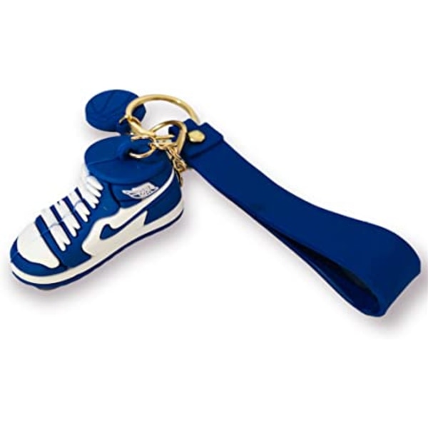 Koripallon avaimenperä - Koripallolahja - Mini kengän avaimenperä, sininen,