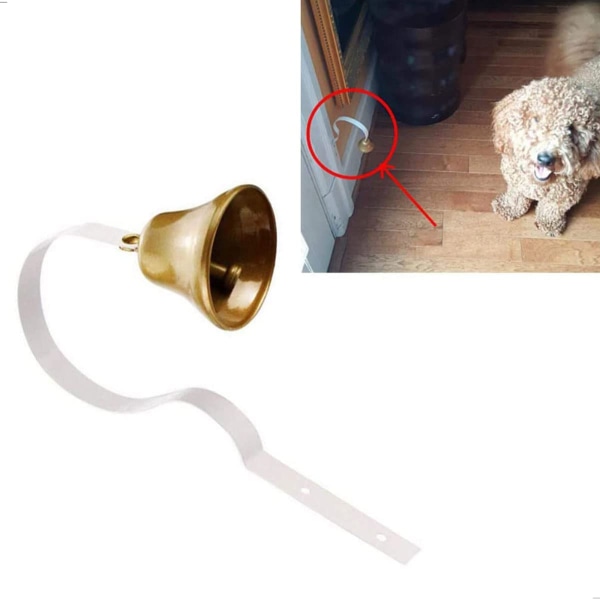 （Hvit）Antikkmetallbutikkeiere Bell Call Bell Dog Training Bel